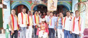 ಗೋಕಾಕ:ಕರ್ನಾಟಕ ರಾಜ್ಯೋತ್ಸವ ಪ್ರಶಸ್ತಿಗೆ ಆಯ್ಕೆಯಾದ ಸನ್ನಿಂಗಪ್ಪ ಮುಶೆನ್ನಗೊಳಗೆ ಕರವೇಯಿಂದ ಸತ್ಕಾರ